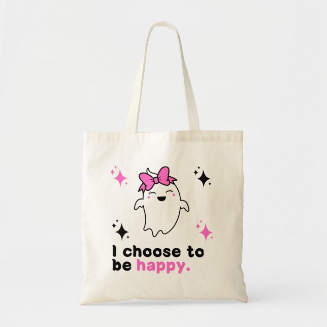 BOLSA TOTE ESCOLHO ESTAR FELIZ (Frente)