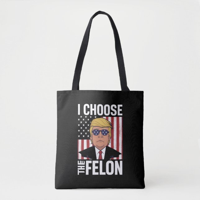 Bolsa Tote Escolho O Patriota Republicano Felon Trump 2024 (Frente)