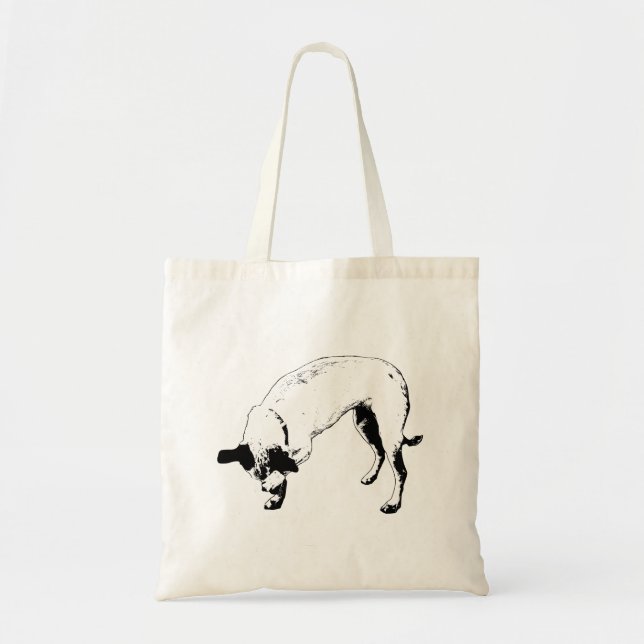 Bolsa Tote Esconderijo Alegre Terrier (Frente)