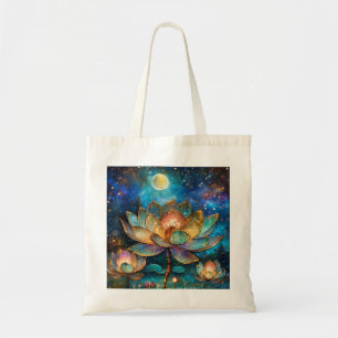 Bolsa Tote Escondidas Flores de Vidro Lotus à Lua