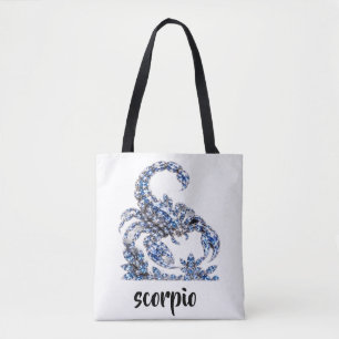 Bolsa Tote Escorpião Cristal Prateado Coleção Luxo ✨