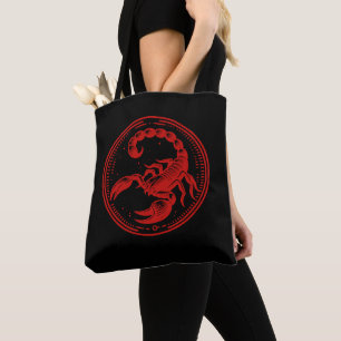 Bolsa Tote Escorpião Vermelho Astrologia Signo Zodíaco Escorp