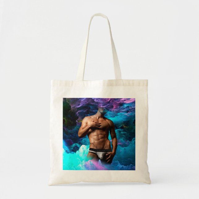 Bolsa Tote EscorregadioJoe muscular roupa interior vibrante (Frente)