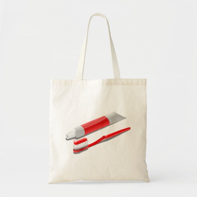 Bolsa Tote Escova de Dentes e Pasta de Dente (Frente)