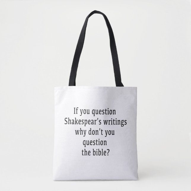 Bolsa Tote Escrevendo Shakespear (Frente)