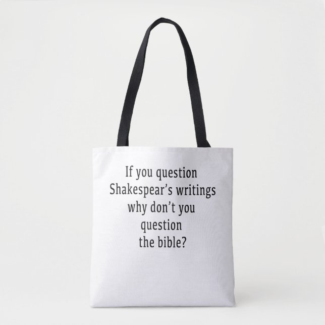 Bolsa Tote Escrevendo Shakespear (Frente)