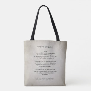 Bolsa Tote Escritura Bíblica para cura saúde doença