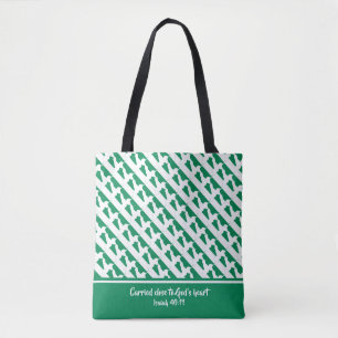 Bolsa Tote Escritura Cristã BANDEIRA DA NIGÉRIA Isaías
