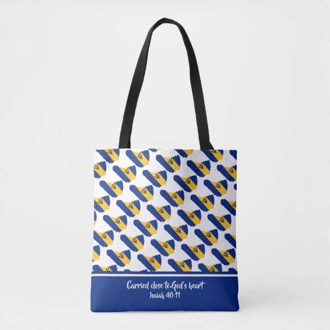 Bolsa Tote Escritura Cristã BARBADOS FLAG Isaiah (Frente)