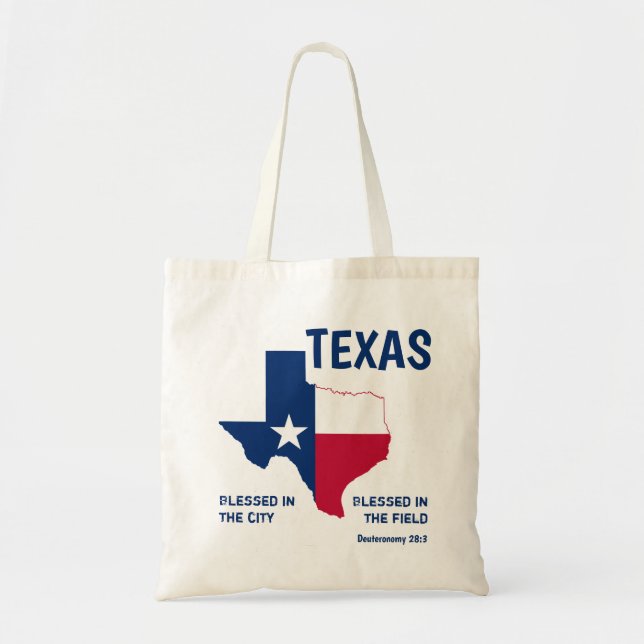 Bolsa Tote Escritura Cristã TEXAS Abençoada (Frente)
