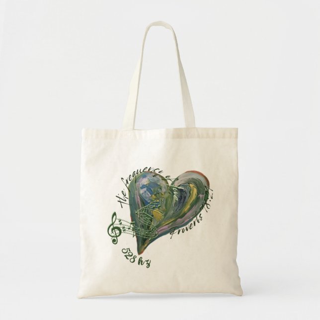 Bolsa Tote Escritura de amor de 528 hz T-Shirt (Frente)
