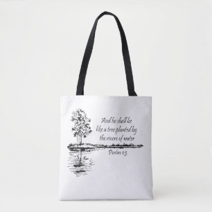 Bolsa Tote Escritura Encorajadora Salmo 1:3