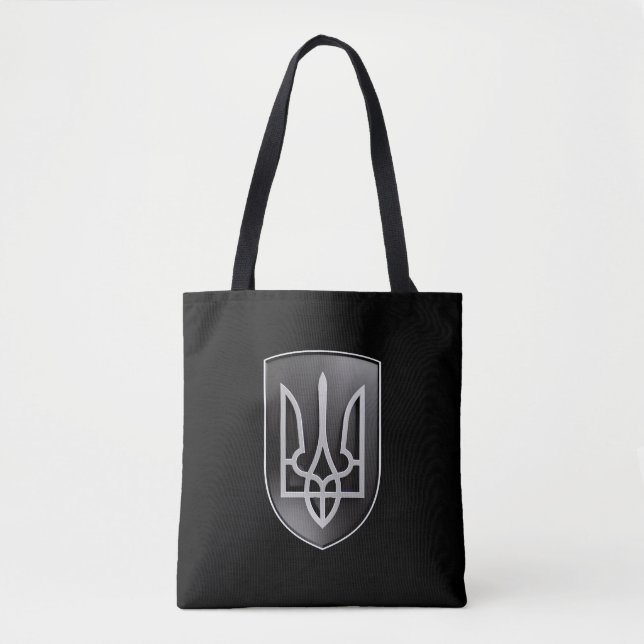 Bolsa Tote Escudo Trident da Ucrânia (Frente)