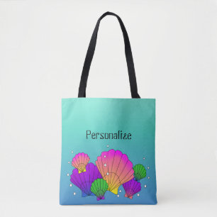 Bolsa Tote Escudos do mar das caraíbas com bolhas