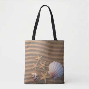 Bolsa Tote Escudos e estrela do mar do mar