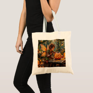 Bolsa Tote Escultor de Abóbora Elfin Halloween Outono Fantasi