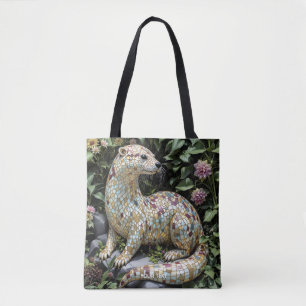 Bolsa Tote Escultura de Lontra Fantasia Fofa e Divertida