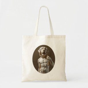 Bolsa Tote Escultura de Mármore Renascença Golden Retriever