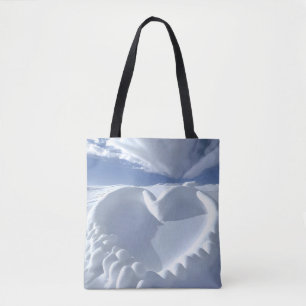 Bolsa Tote Escultura de Neve do Coração