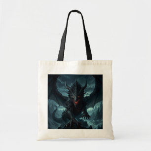 Bolsa Tote Escuro, Dragão Medieval