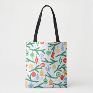 Bolsa Tote Esferas de árvores de natais vintages, decoraçõ
