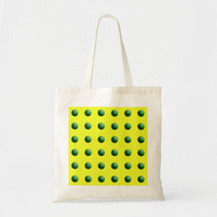 Bolsa Tote Esferas Verdes sobre Amarelo