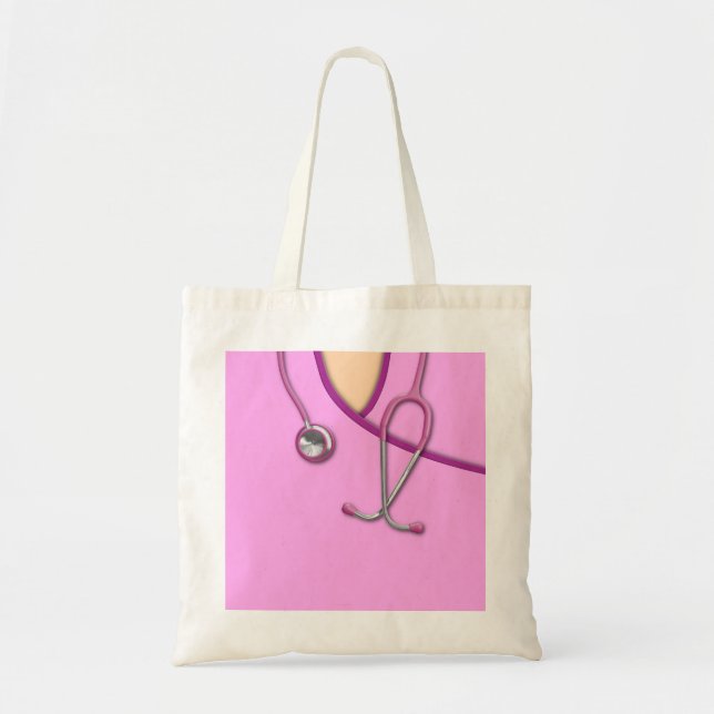 Bolsa Tote Esfregões Médicos Rosa (Frente)