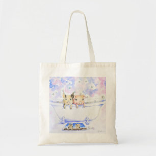 Bolsa Tote Esfregue os pretos de um dub na pintura da banheir