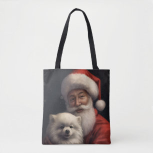 Bolsa Tote Eskimo americano com Papai Noel Natal Festivo