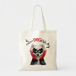 Bolsa Tote Eskimo Vampiro Cachorro Trick ou Treine Halloween