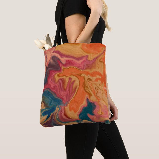 Bolsa Tote Esmalte de Aquarela do Pôr do Sol (Close Up)