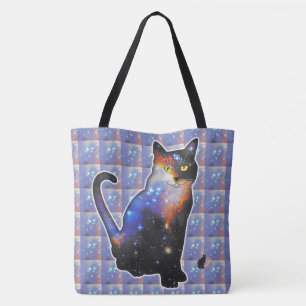 Bolsa Tote Espaço De Andromeda Em Gato