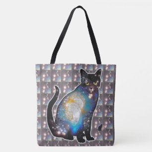 Bolsa Tote Espaço De Cosmos Em Gato
