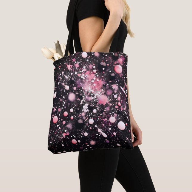Bolsa Tote Espaço negro e estrelas (Close Up)