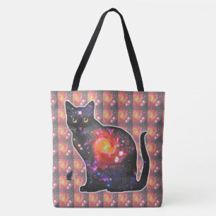 Bolsa Tote Espaço Quasar Em Gato