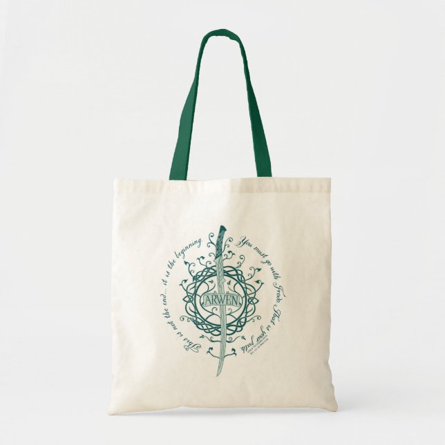 Bolsa Tote Espada Élfica ARWEN™ Citação (Frente)