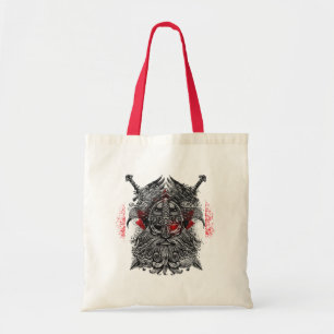 Bolsa Tote espadas de corvos de Odin Mitologia Viking bandeir