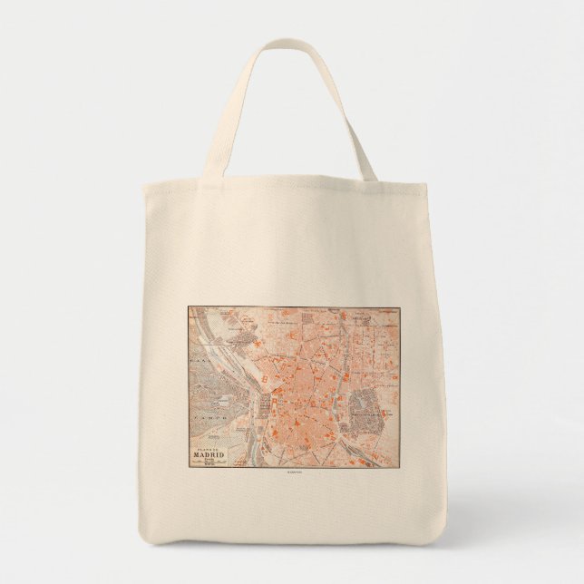 Bolsa Tote Espanha: Mapa de Madrid, C1920 (Frente)
