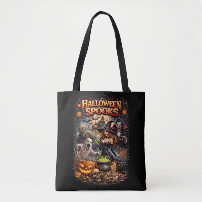 Bolsa Tote Espantos de Halloween (Frente)