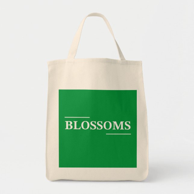 Bolsa Tote Espantoso Blossoms belo texto fofo design (Frente)