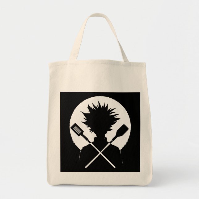 Bolsa Tote Espátulas Cozinha Divertida Chefe Selvagem (Frente)