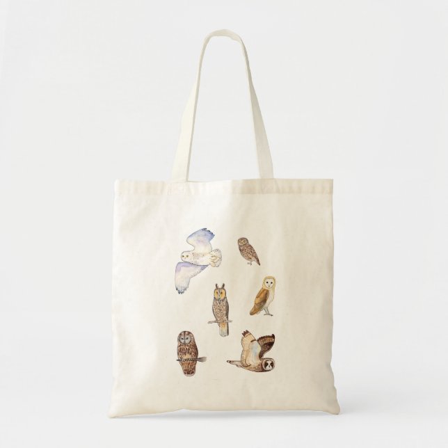 Bolsa Tote Espécie da coruja das ilhas britânicas (Frente)