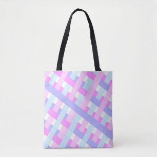 Bolsa Tote Espectro de cor rosa e linha