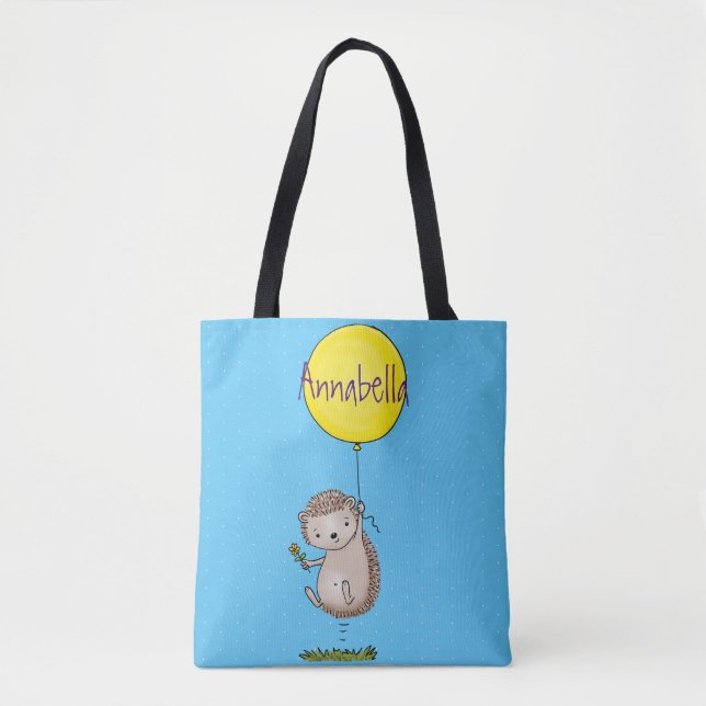 Bolsa Tote Espelho de ouriço e desenho de balão (Frente)