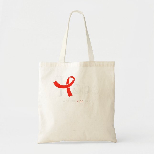Bolsa Tote Esperança da tribo vermelha no Dia Mundial da AIDS (Frente)