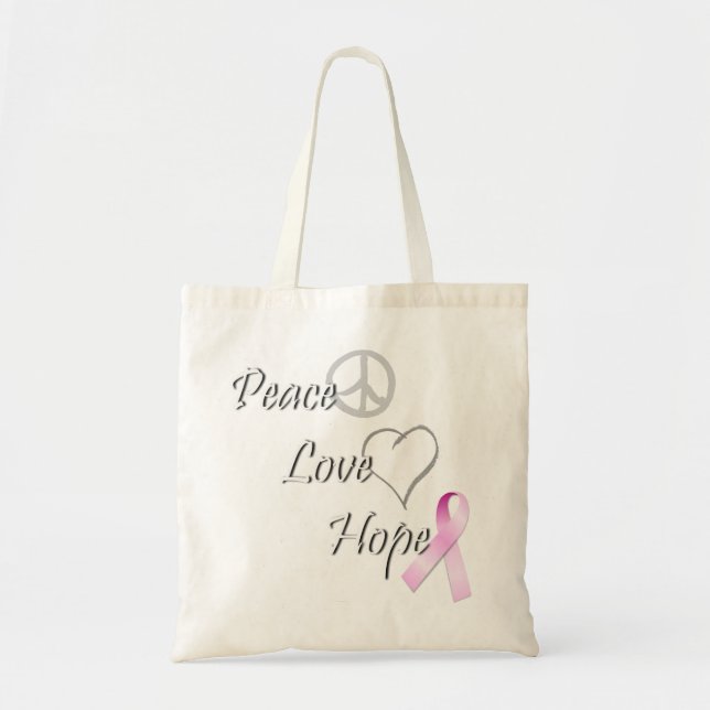 Bolsa Tote Esperança do amor da paz (Frente)