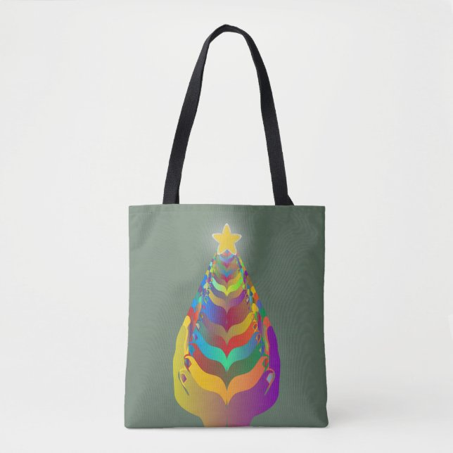 Bolsa Tote Esperança e União de Natal (Frente)