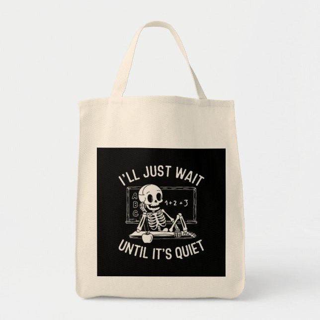 Bolsa Tote Esperarei até que seja silencioso... professor Hal (Frente)