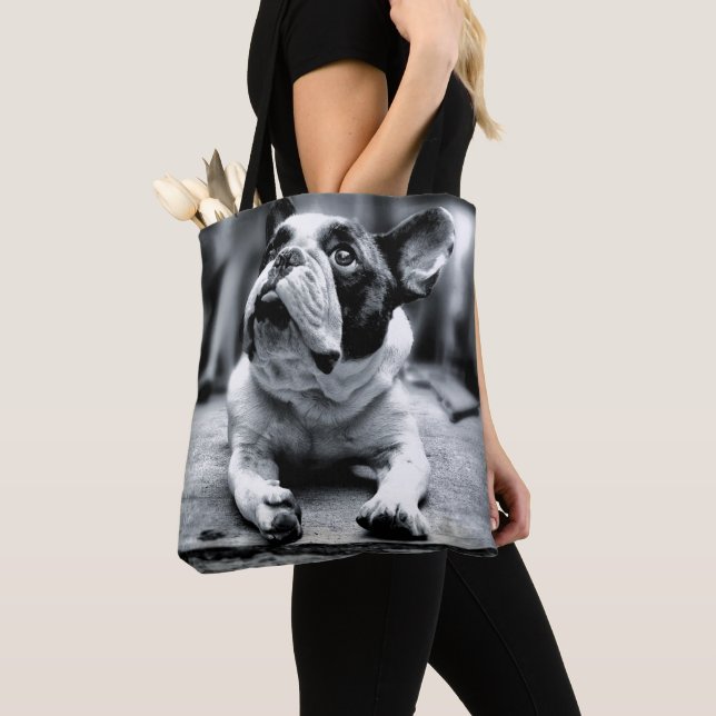 Bolsa Tote Esperas de um buldogue francês de Lil (Close Up)