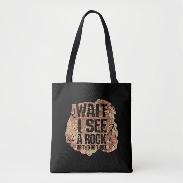 Bolsa Tote Espere, Vejo Uma Pedra (Frente)
